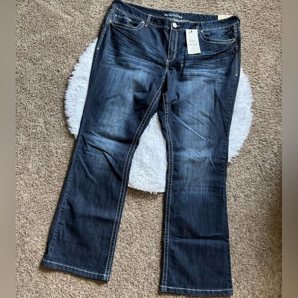 Maurice’s Jeans Ellie Straight Fit Slim Boot New Womens Size 26 Long - Picture 1 of 10